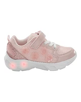Toddler Glitter Light Up Sneakers - Pink