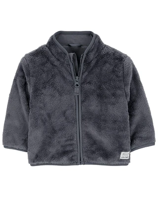 Zip-Up Sherpa Cardigan