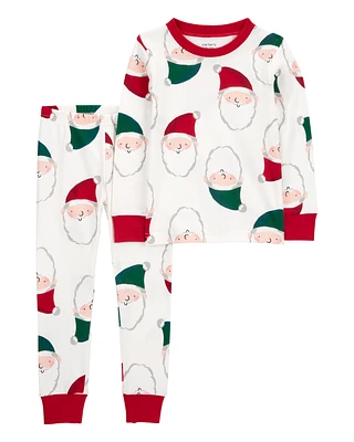 Baby 2-Piece Santa 100% Snug Fit Cotton PJs