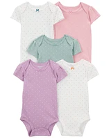 5-Pack Heart Polka Dot Original Bodysuits