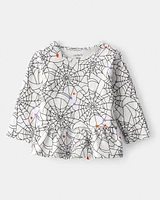 Baby Halloween Spiderwebs Long-Sleeve Tee