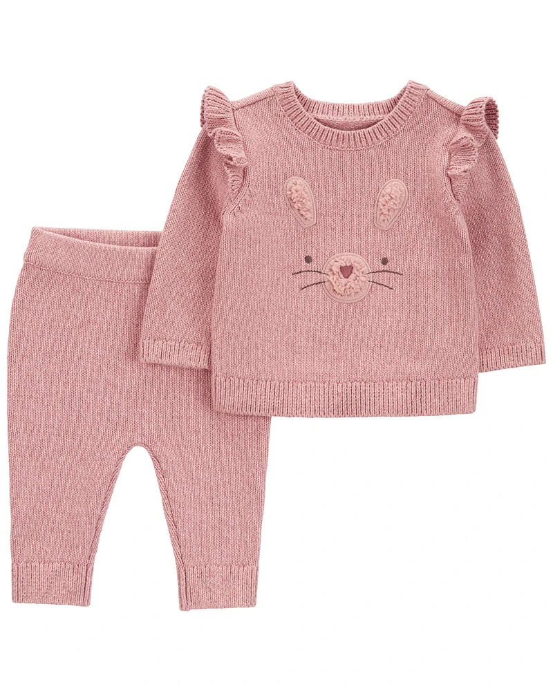 Baby 2-Piece Bunny Pullover & Jogger Set