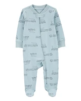 Baby Train 2-Way Zip Sleeper Pyjamas