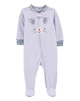 Baby Bunny Fleece Zip-Up Footie Sleeper Pyjamas