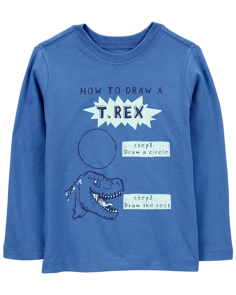 How To Draw A T-Rex Graphic Tee