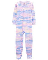 1-Piece Tie-Dye Fleece Footie Pyjamas