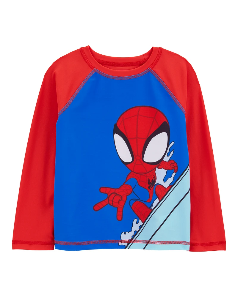 Toddler 2-Piece Spider-Man Rashguard & Swim Trunk Set