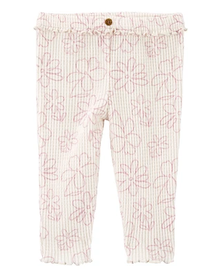 Baby Floral Pull-On Thermal Pants