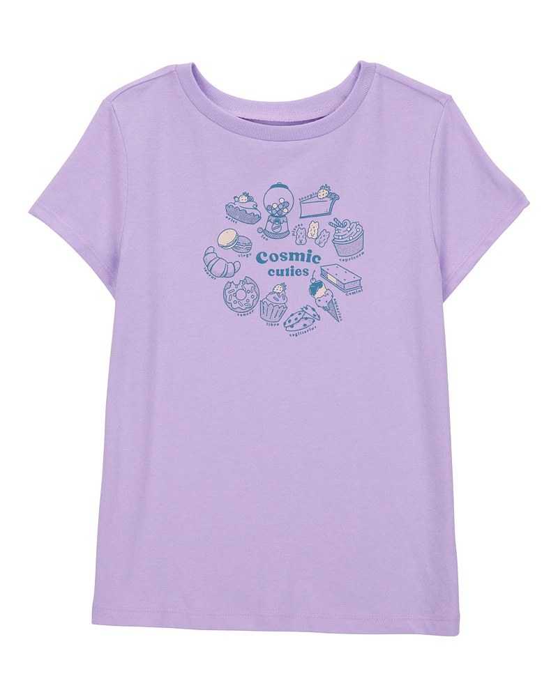 Kid Cosmic Cuties Short-Sleeve Graphic Tee - Purple