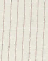 Baby 2-Piece Striped Linen Look-alike Shirt & Pull-On Pant Set - Ivory/Brown
