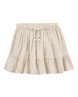 Kid Cherry Print Skort - Ivory