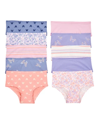 Toddler 10-Pack Butterfly Stretch Cotton Underwear