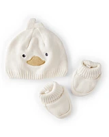 Baby 2-Piece Duck Crochet Booties & Hat