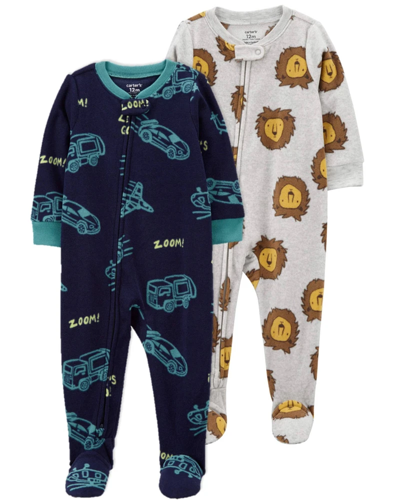 Baby 2-Pack Fleece Footie Pajamas