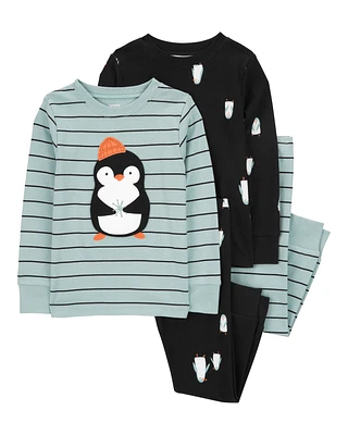 Toddler 4-Piece Penguin 100% Snug Fit Cotton Pyjamas