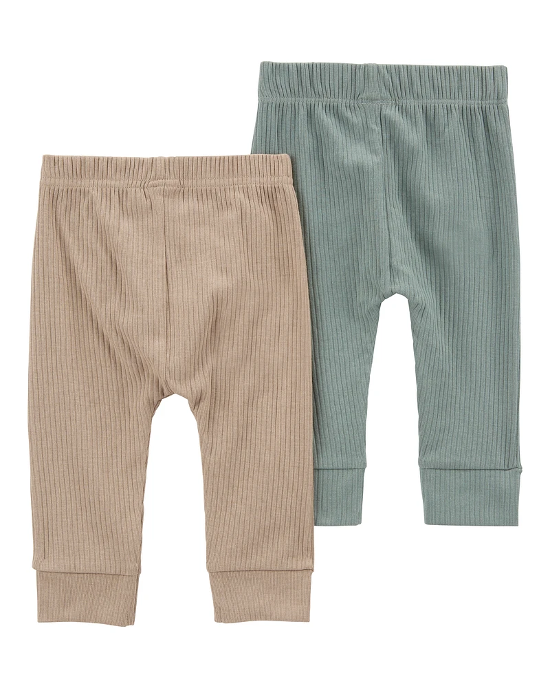 Baby 2-Pack Pull-On Drop Needle Pants