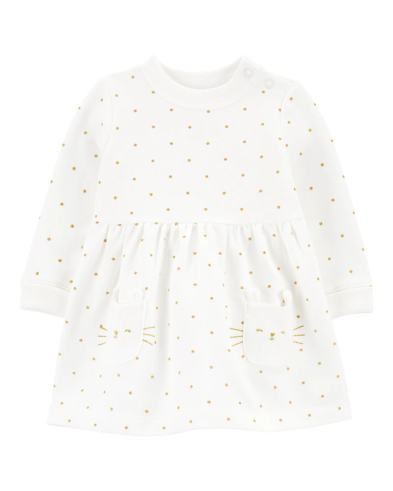 Baby Polka Dot Fleece Dress