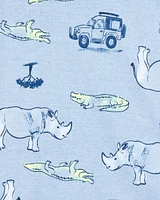 Toddler 4-Piece Alligator Cotton Pyjamas
