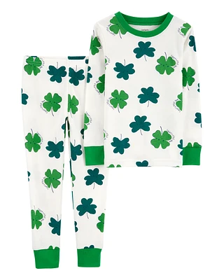 Baby Print St Patrick's Day Cotton 2-Piece Pyjamas