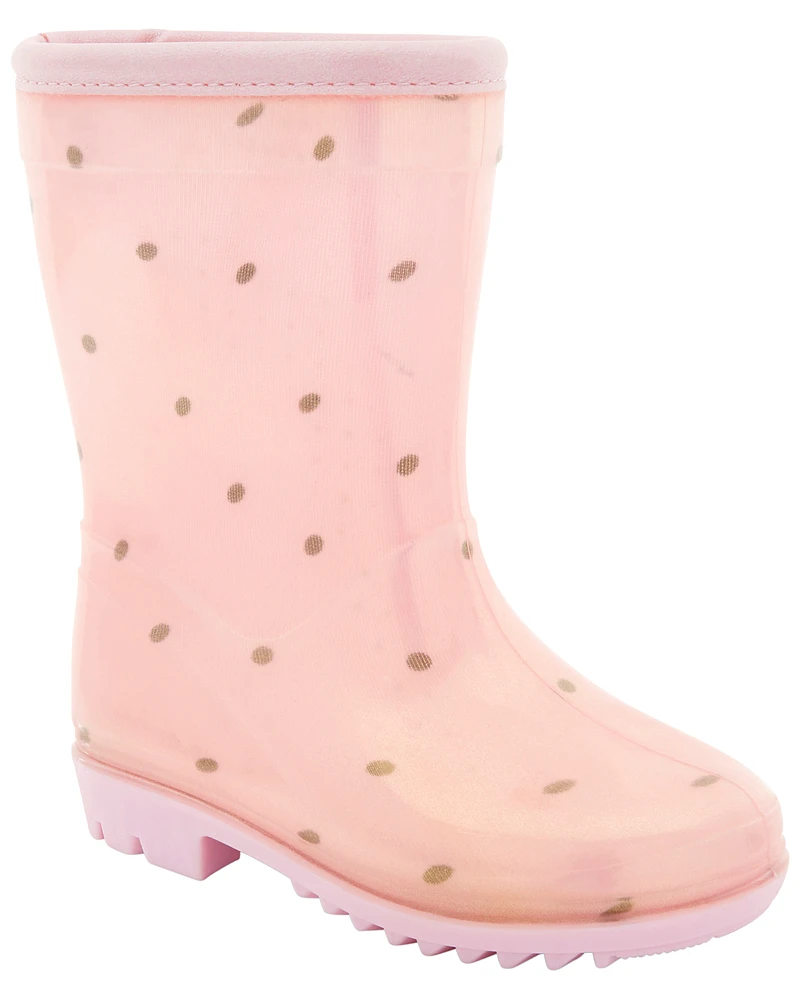 Toddler Polka Dot Rain Boots