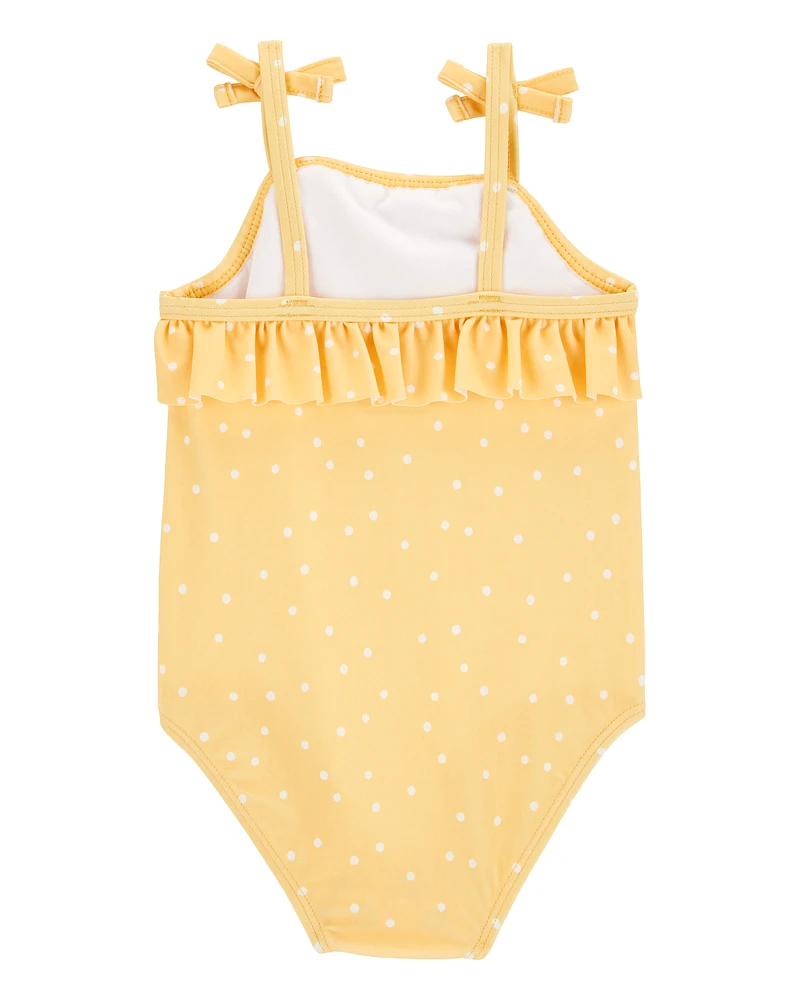 Baby Girl 1-Piece Polka Dot Swimsuit - Yellow