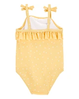 Baby Girl 1-Piece Polka Dot Swimsuit - Yellow