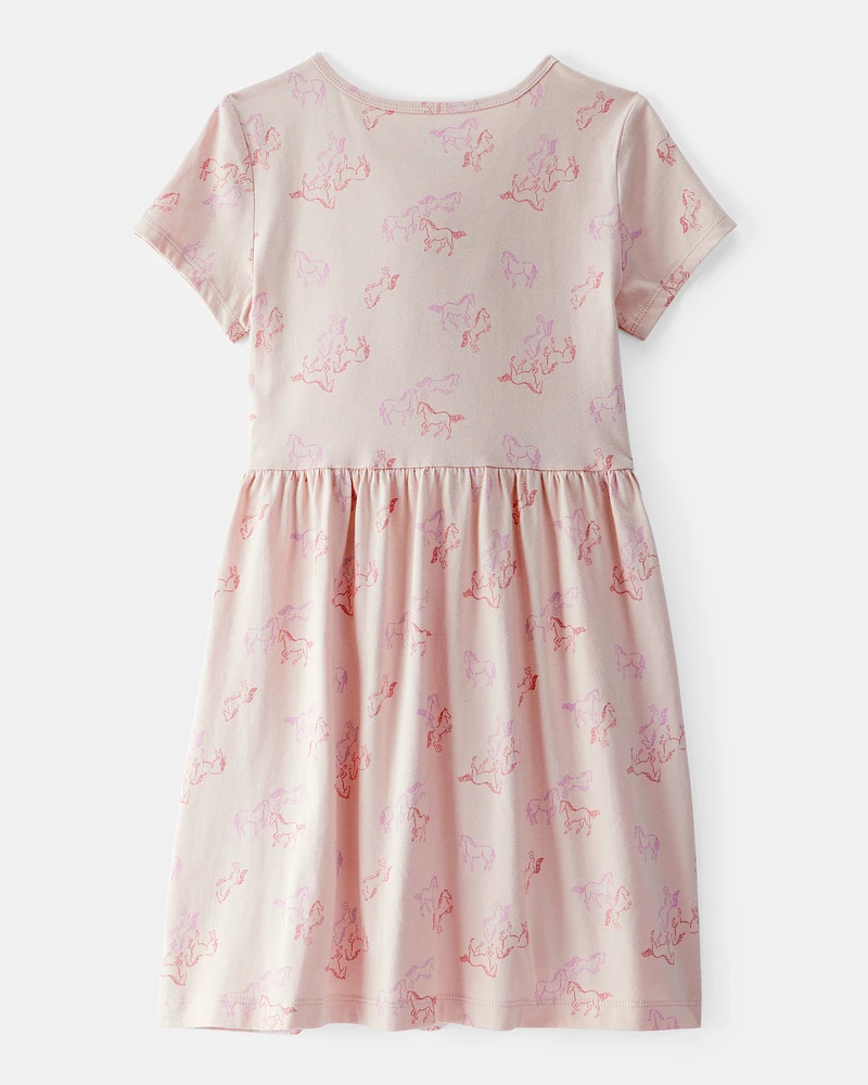 Kid Horse Print Dress