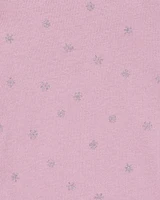Baby Glitter Snowflake Long-Sleeve Bodysuit