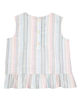 Toddler Striped Sleeveless Fashion Top