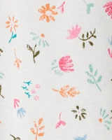 Baby Floral Print Snug Fit Cotton Footie 1-Piece Pyjamas