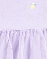 Baby 2-Piece Lemon Tulle Top & Legging Set - Purple