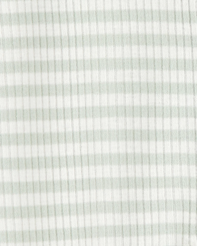 Baby Boy Striped 2-Way Zip Ribbed Sleeper pyjamas