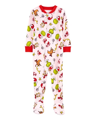 Baby 1-Piece Christmas Grinch 100%  Cotton Footie Pyjamas