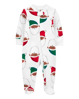 Baby Christmas Cookies Zip-Up Fleece Sleep & Play Pajamas