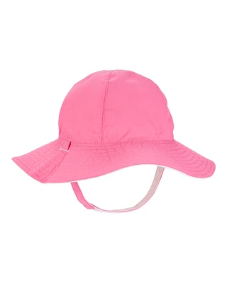 Baby Reversible Solid Swim Hat - Pink/White