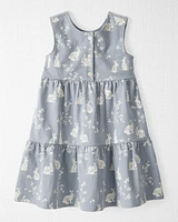 Toddler Organic Cotton Bunny-Print Dress