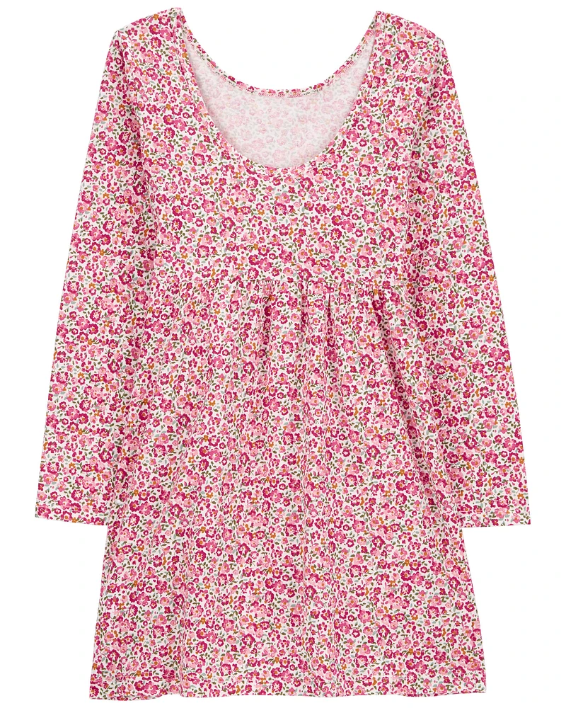 Kid Floral Jersey Dress