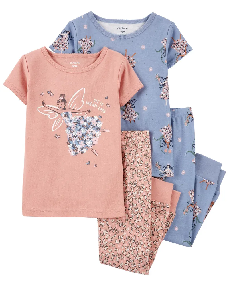 Carter'® Size 3T 4-Piece Mermaid 100% Snug Fit Cotton Pjs In