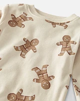 Baby Organic Cotton Pajamas Set Gingerbread Cookie