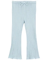 Baby Sweater Knit Pull-On Flare Pants - Blue