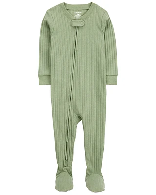 1-Piece Cotton Blend Footie Pyjamas