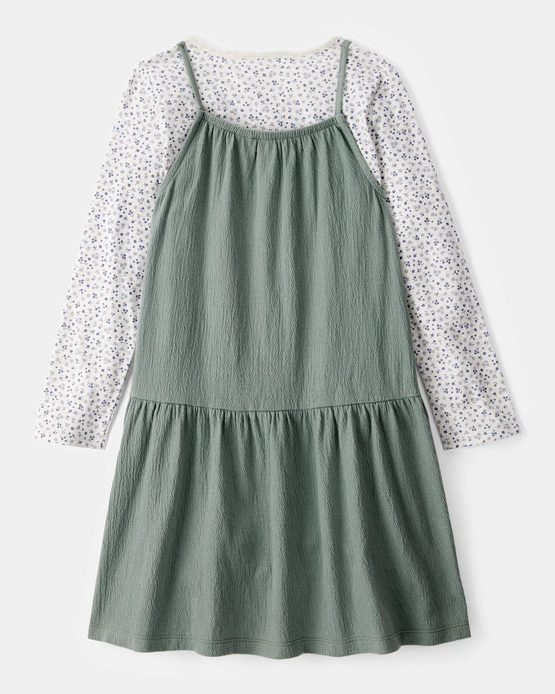 Kid 2-Piece Floral Tee & Tank Dress