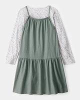Kid 2-Piece Floral Tee & Tank Dress
