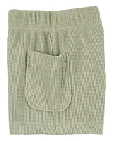 Baby 3-Piece Waffle Knit Outfit Set - Green
