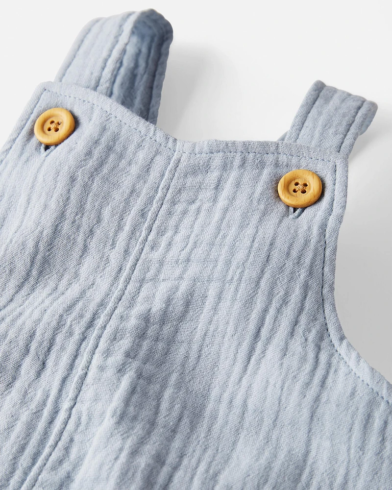 Baby Organic Cotton Gauze Shortall