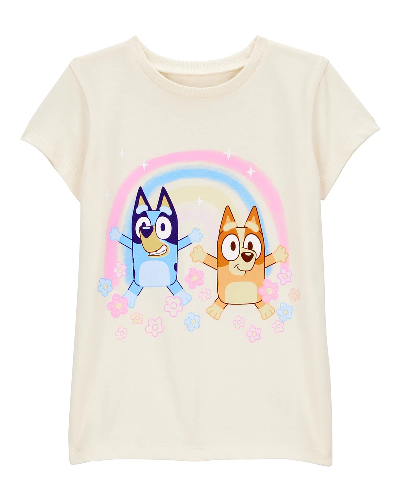 Toddler Bluey™ Short-Sleeve Graphic Tee - Cream
