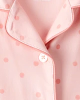 Toddler 2-Piece Polka Dot Coat-Style Pyjamas