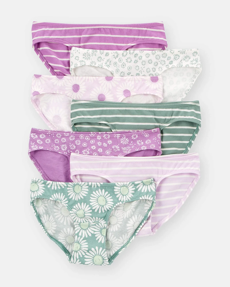 Kid 7-Pack Bikini Stretch Cotton Undies