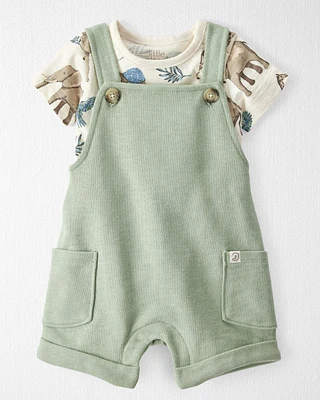 Baby 2-Piece Organic Cotton Shortall Set