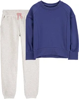 Kid 2-Piece Fleece Crew Neck Sweatshirt & Joggers Set